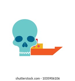 Ship Skull Logo Icon Design