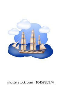 Ship sky sea logo