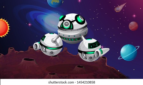 Schiff in der Weltraumszene