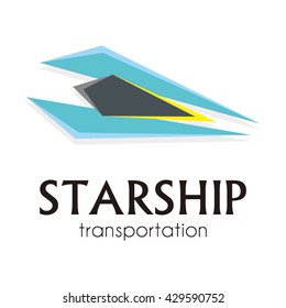 Ship space Transport wing plane abstract vector and logo design or template business flying icon of company or corporate identity symbol concept