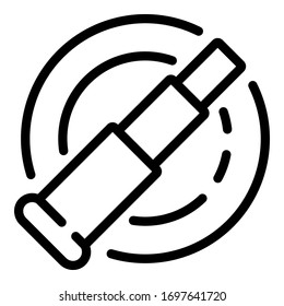Ship spy glass icon. Outline ship spy glass vector icon for web design isolated on white background