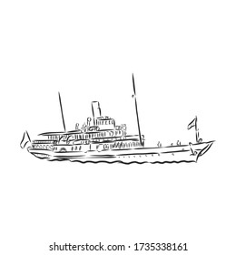 ship, steamboat, steamship, doodle style, sketch illustration, hand drawn, vector. steamship, vector sketch illustration