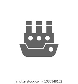 Ship, steamboat, steamship, vessel icon. Element of simple transport icon. Premium quality graphic design icon. Signs and symbols collection icon for websites