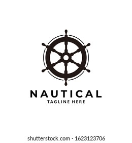 ship steer logo icon vector isolated