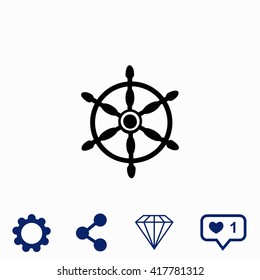 Ship steering icon.