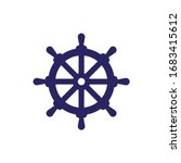 Ship steering icon design. Profession of a sailor concept. Captain's steering wheel. isolated on white background. vector illustration