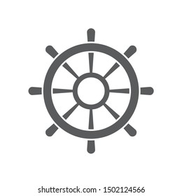 Ship steering icon template color editable. Ship steering symbol vector sign isolated on white background