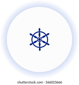 Ship steering  icon. Vector design. 