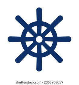 Ship steering icon. Vector image
