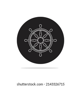ship steering logo vector icon illustration template design
