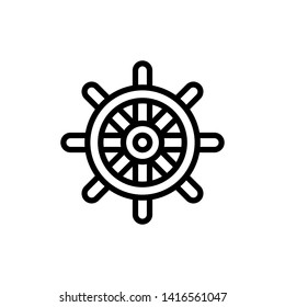 Ship steering for sailing logo vector icon illustration template design. Navigation icon : rudder design trendy.