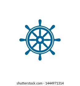 Ship steering vector icon illustration template design 