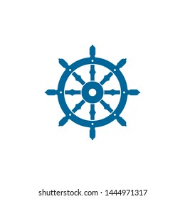 Ship steering vector icon illustration template design 