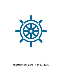 Ship steering vector icon illustration template design 