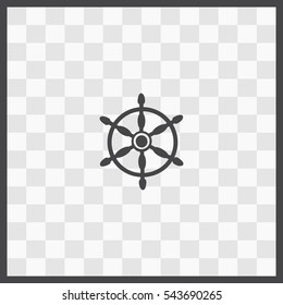 Ship steering vector icon. Isolated illustration. Business picture.