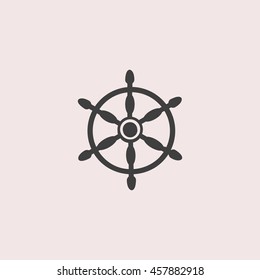 Ship steering web icon. Isolated illustration