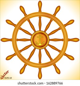 Ship steering wheel