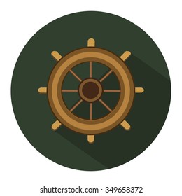 Ship steering wheel