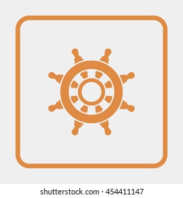 Ship steering wheel.