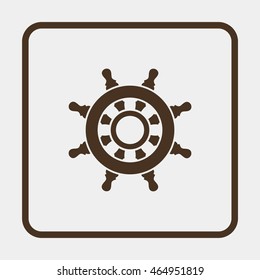 Ship steering wheel.