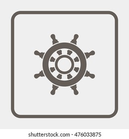 Ship steering wheel.
