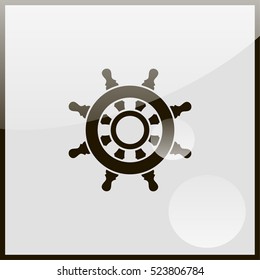 Ship steering wheel.