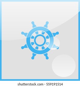 Ship steering wheel.