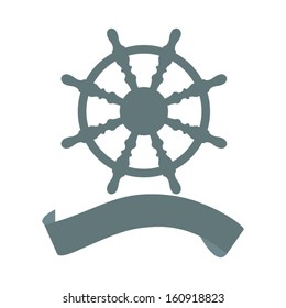 ship steering wheel  banner