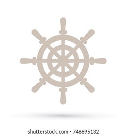 Ship steering wheel, Captain sign designed using dots pixels graphic vector.