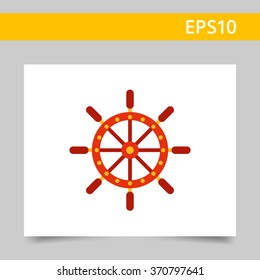 Ship steering wheel icon