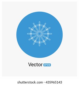 Ship steering wheel icon