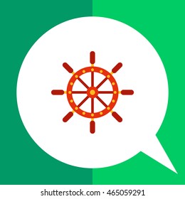 Ship steering wheel icon