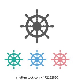 ship steering wheel icon