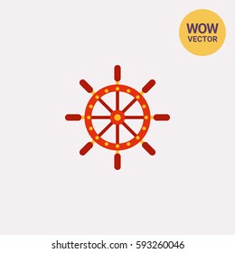 Ship steering wheel icon