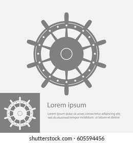 ship steering wheel, icon