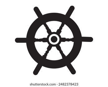 ship Steering wheel icon. ship wheel icon, Captain's steering wheel. Ship wheel vector.