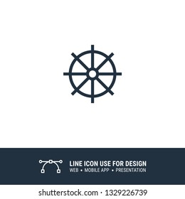 ship steering wheel icon design