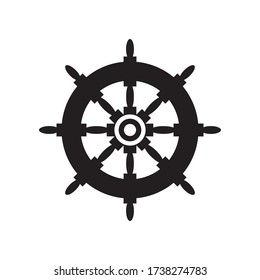 Ship Steering Wheel Icon Design Vector Template