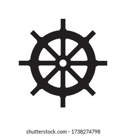 Ship Steering Wheel Icon Design Vector Template