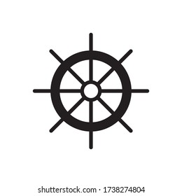 Ship Steering Wheel Icon Design Vector Template