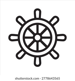 ship steering wheel icon design