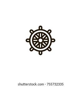ship steering wheel icon. sign design