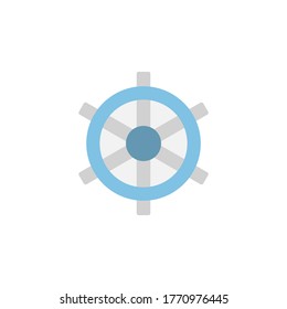 Ship steering wheel icon. Simple color vector elements of vacation icons for ui and ux, website or mobile application