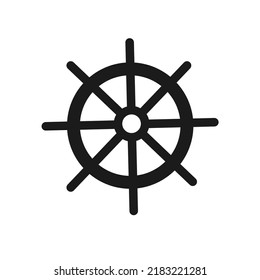 icono del volante de dirección de barco con un diseño sencillo