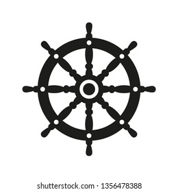 ship steering wheel icon vector