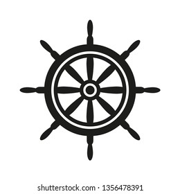 ship steering wheel icon vector