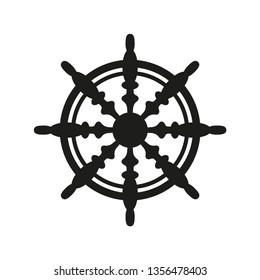 ship steering wheel icon vector