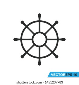 ship steering wheel icon vector template