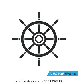 ship steering wheel icon vector template