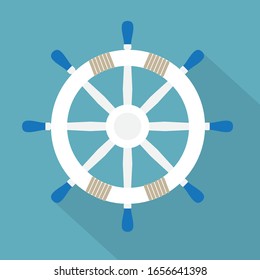 ship steering wheel icon- vector illustration